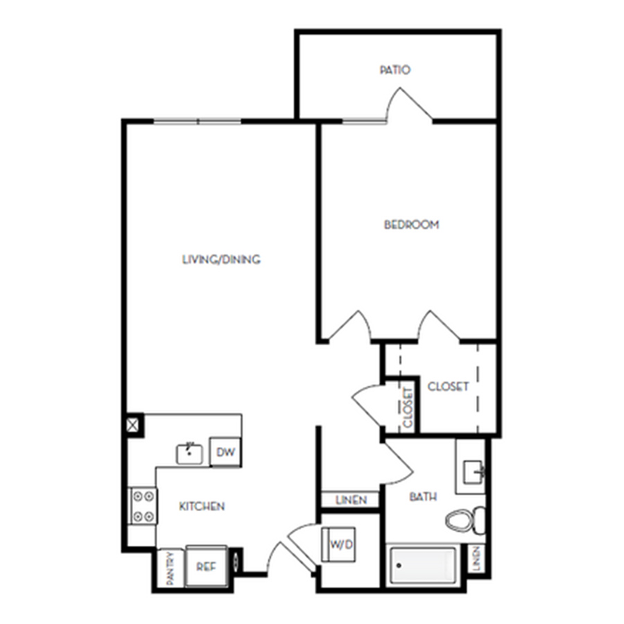 1x1a floor plan