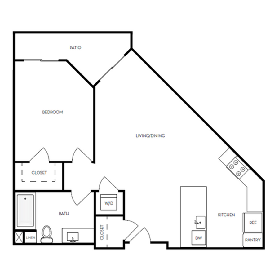 1x1c floor plan