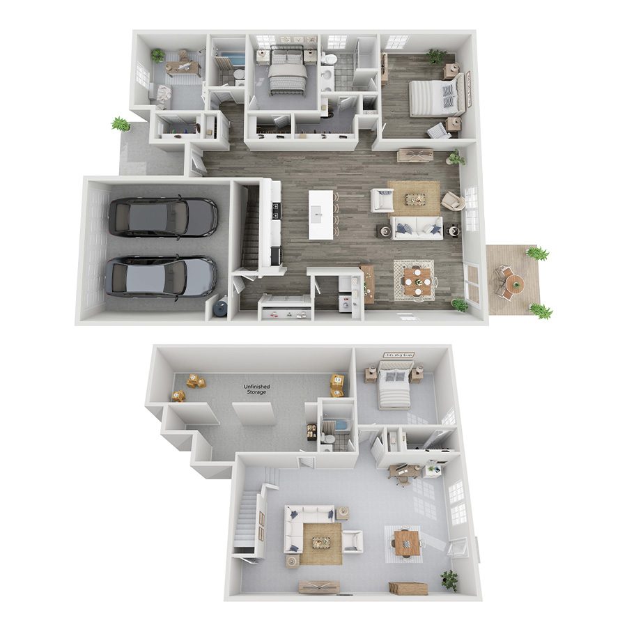 The Denton w/ Basement floor plan