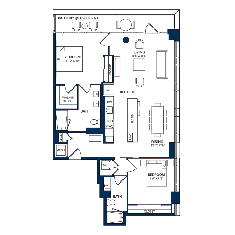 2 Bed/2 Bath-B1 TYP 05 floor plan