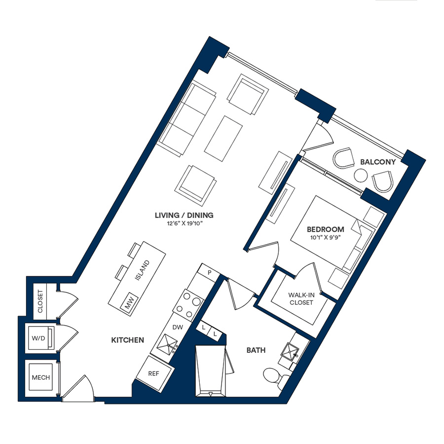 1 Bed/1 Bath-E2 TYP 05 floor plan