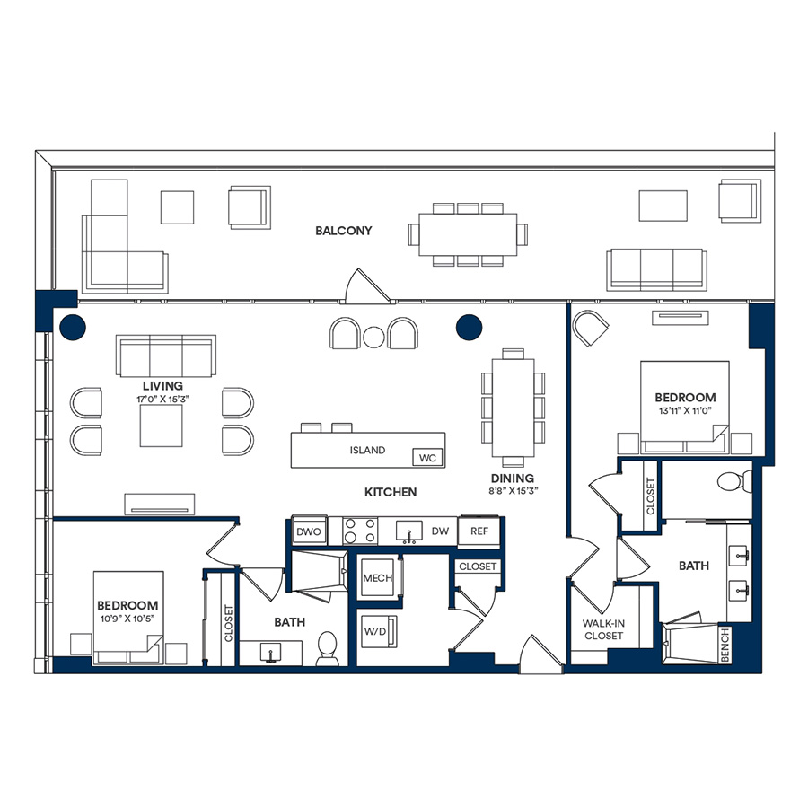 2 Bed/2 Bath-B2 06 08 floor plan