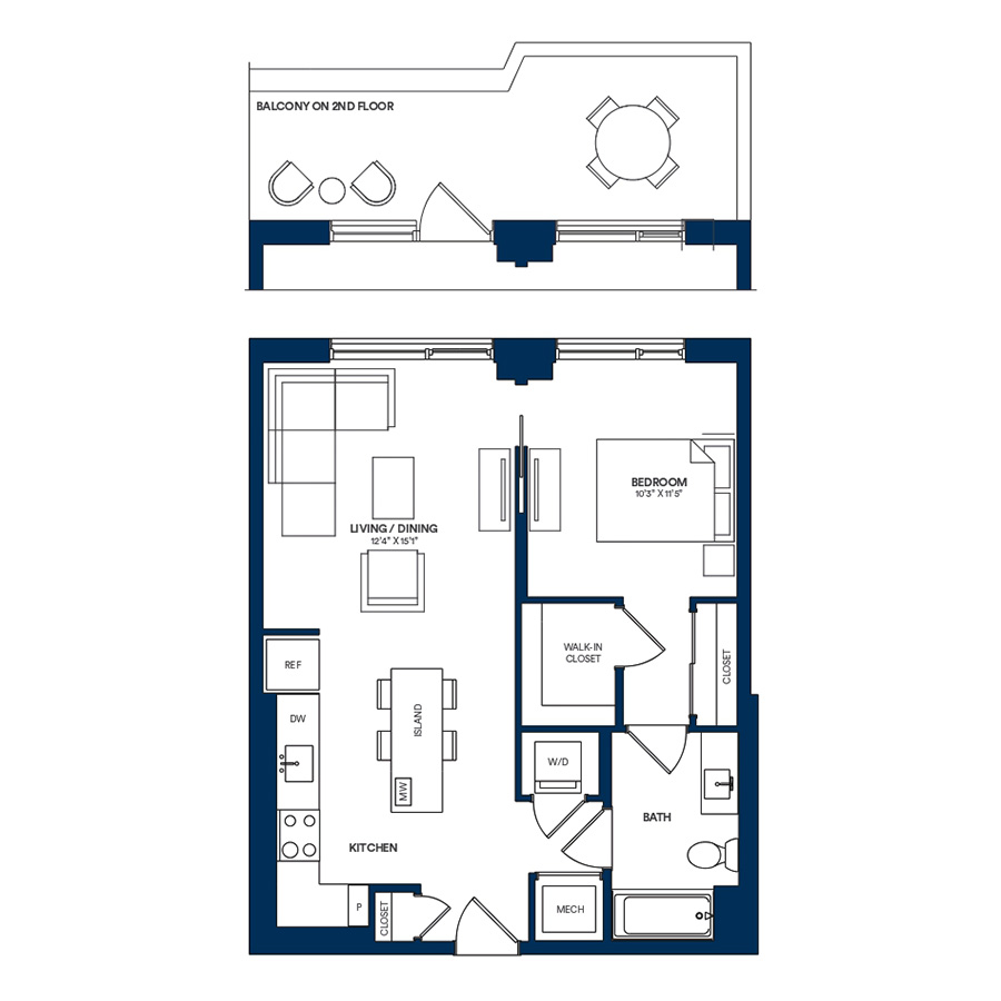 1 Bed/1 Bath-C TYP 11 floor plan