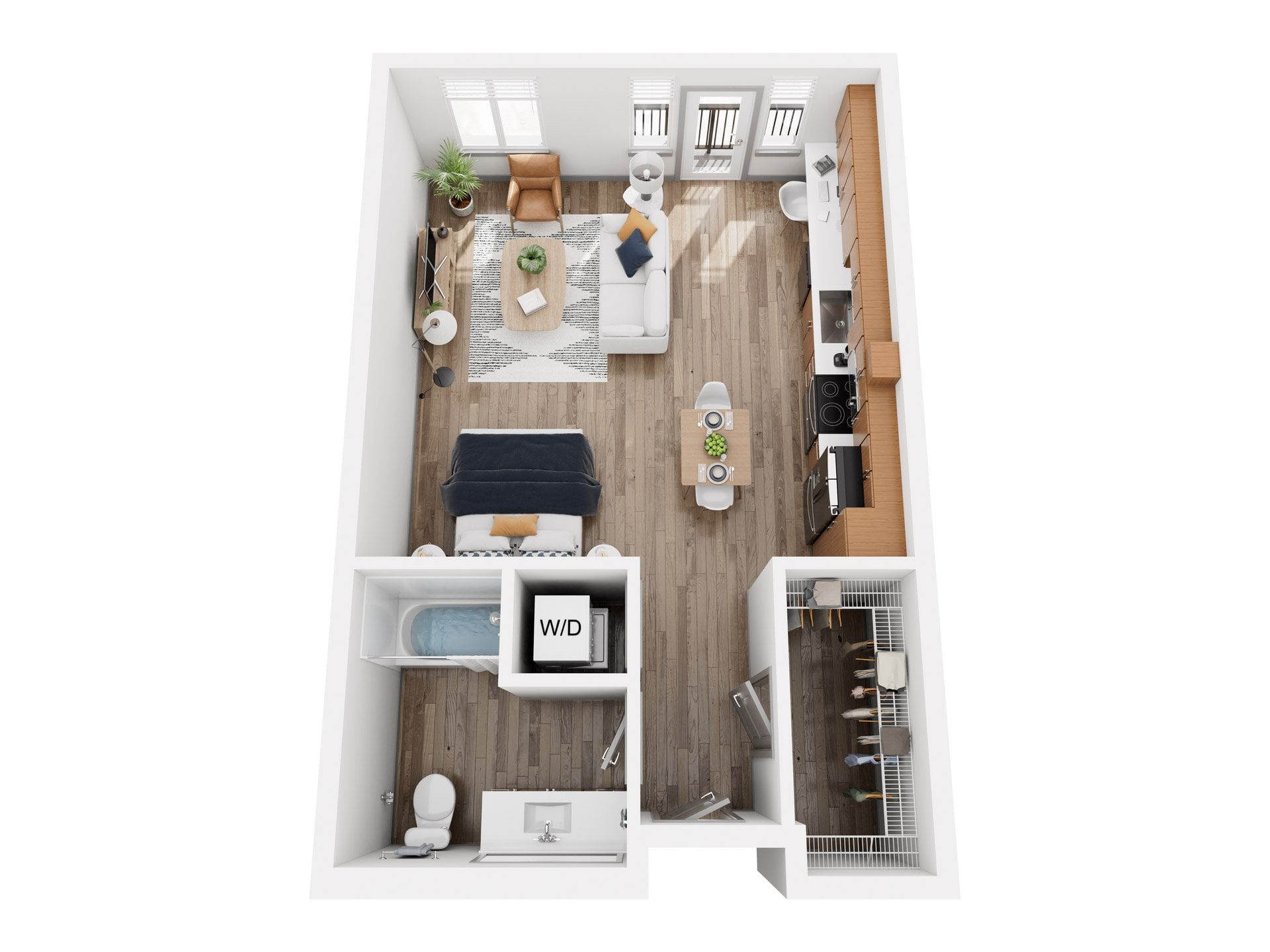 Studio 2 - Renovated floor plan