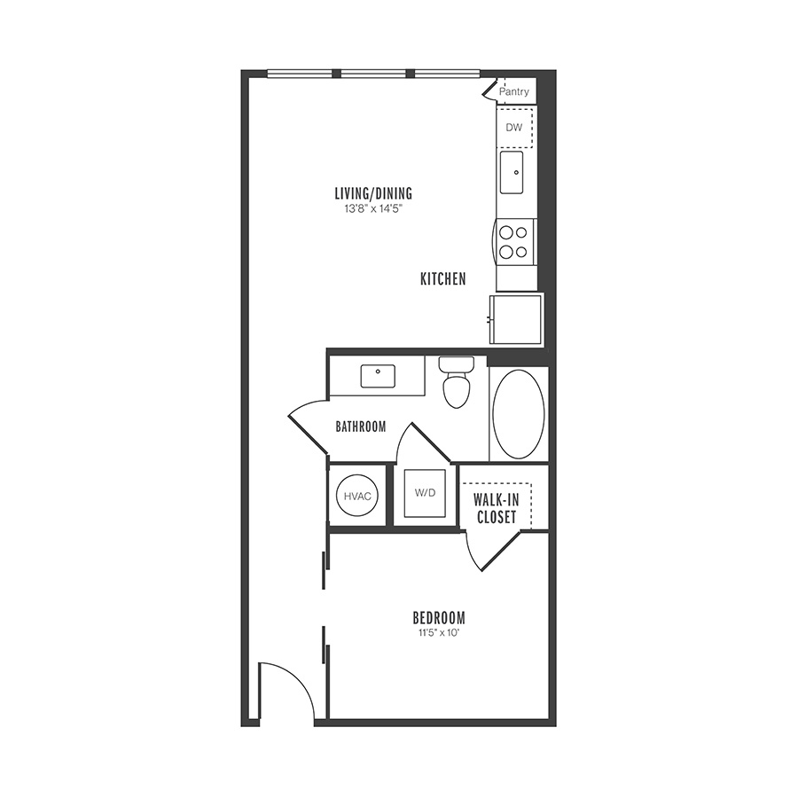 1 Bedroom Apartment – 5151 Hidalgo Street #0384, Houston, TX