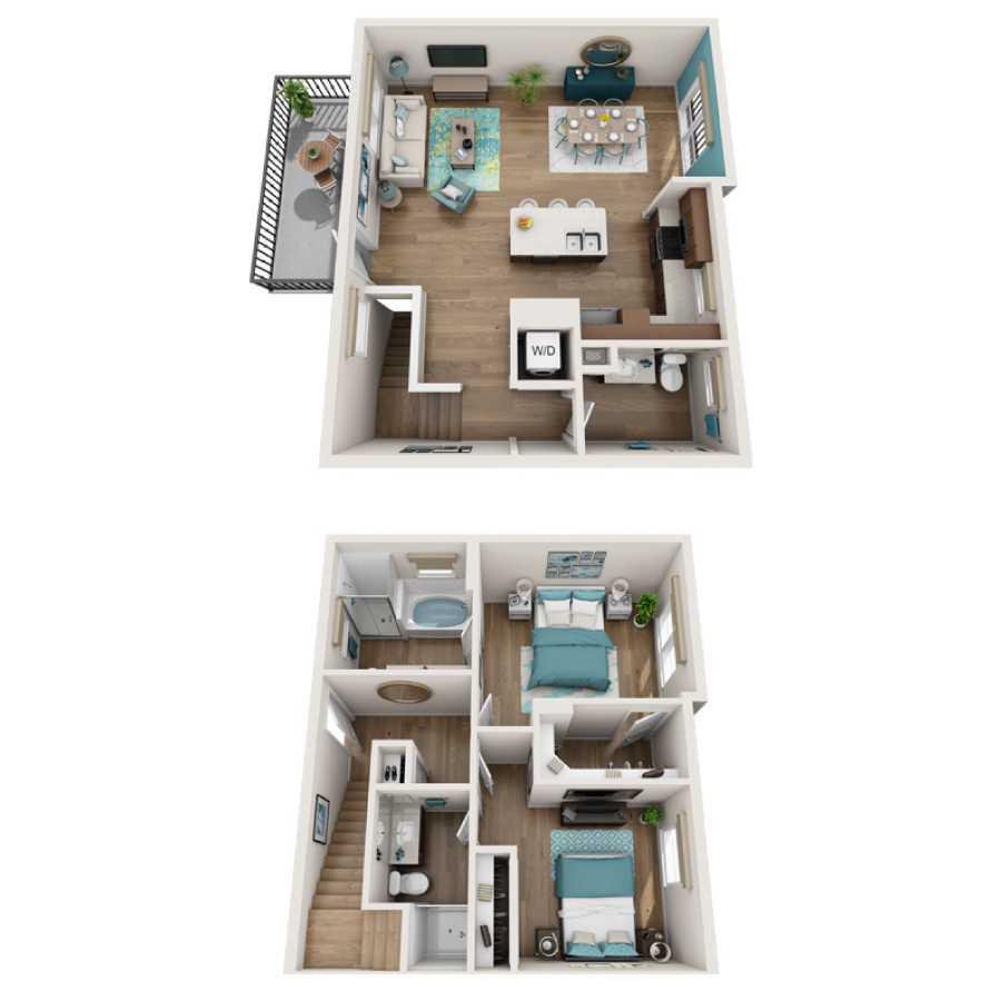 C1 TOWNHOUSE floor plan
