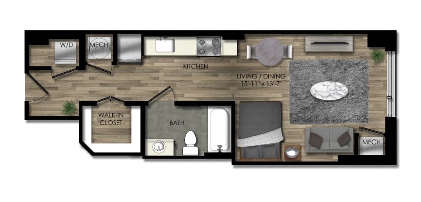 Studio-24W floor plan