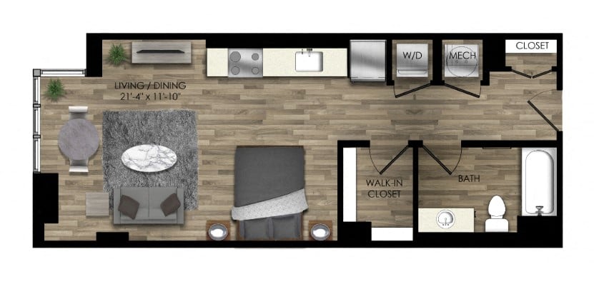 Studio-20W floor plan