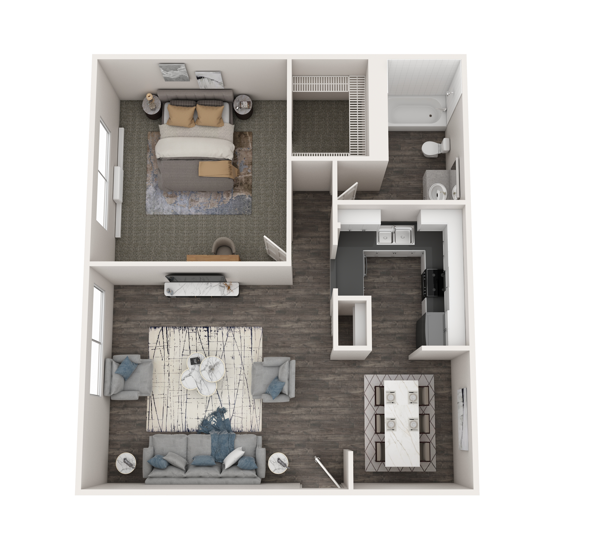 Monroe - Renovated floor plan