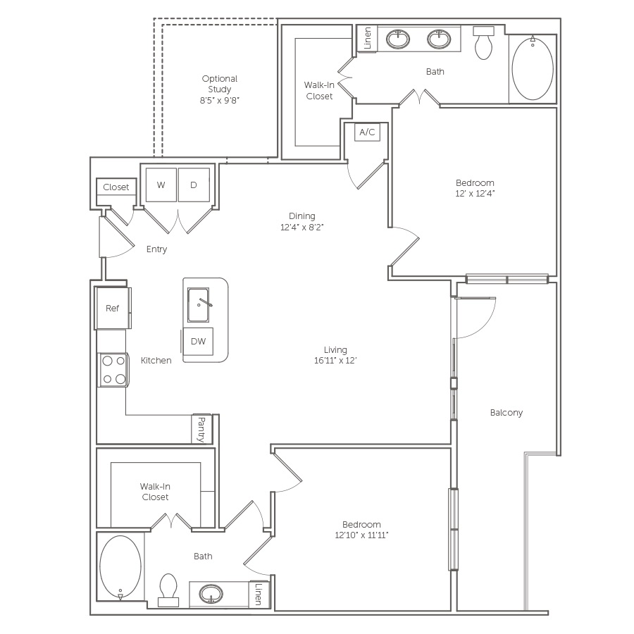 Bobwhite - 1180 floor plan