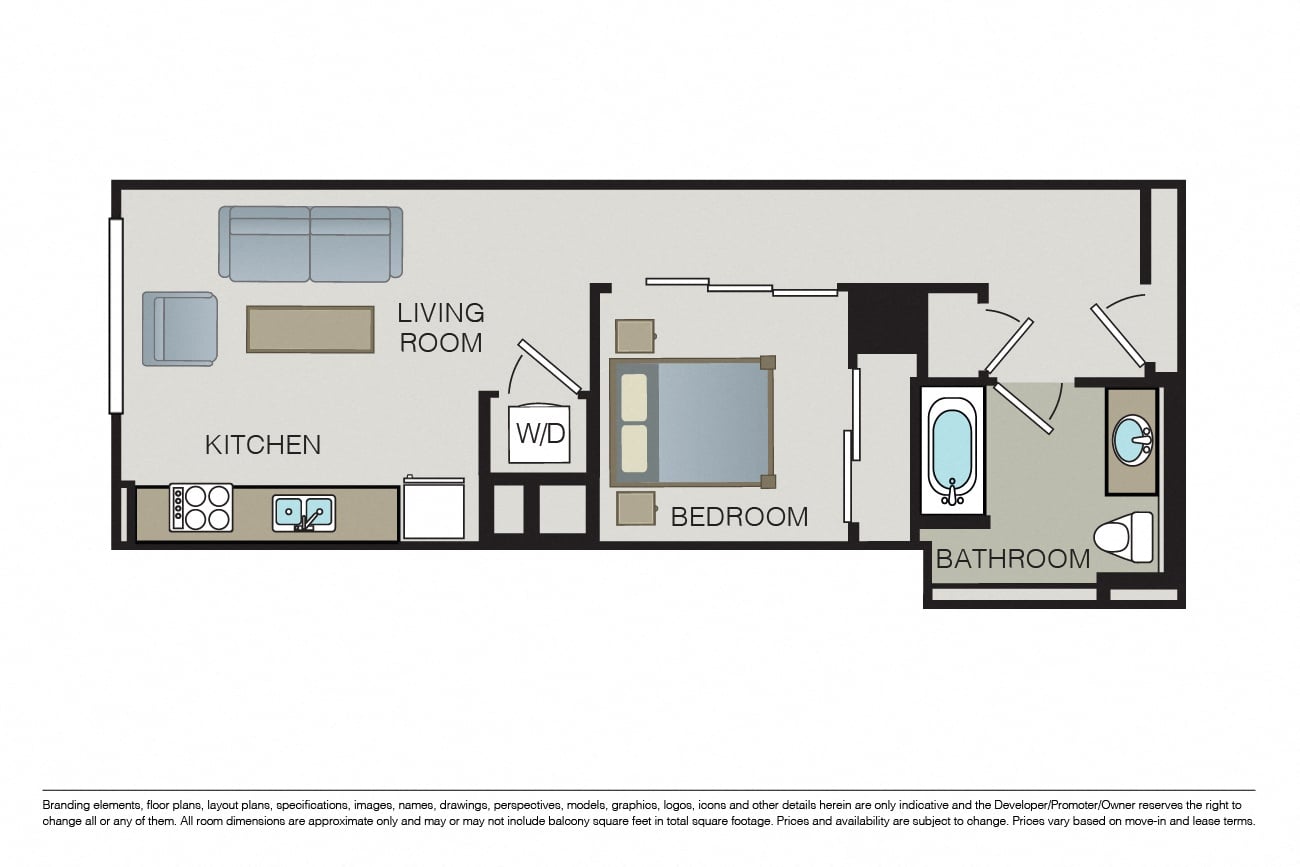 Junior One Bed A2 floor plan