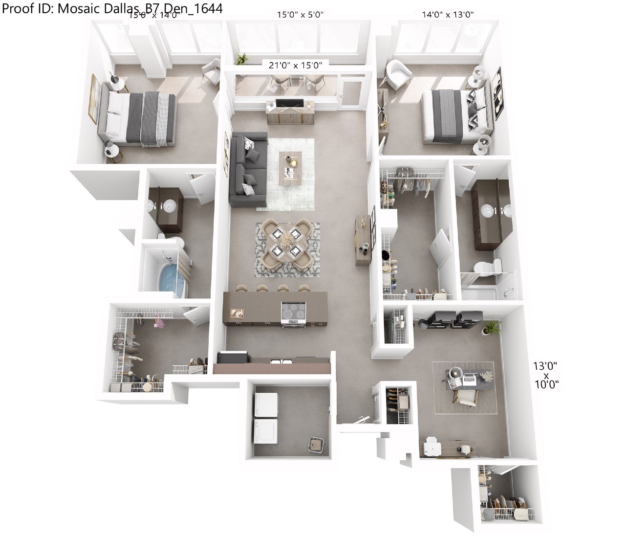 B7 Den floor plan