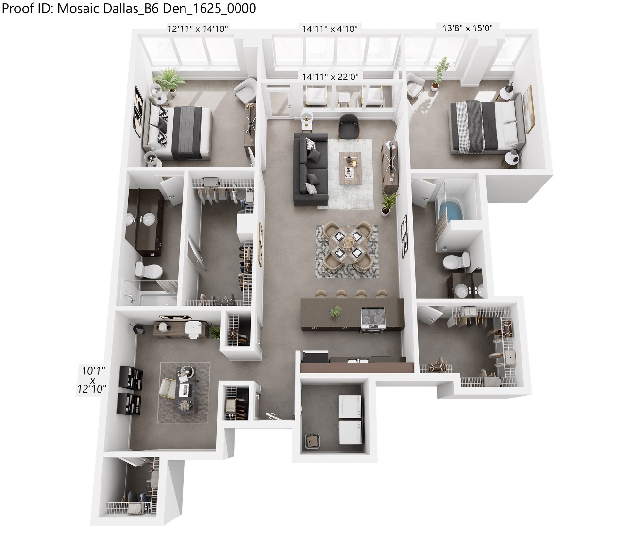 B6 Den floor plan