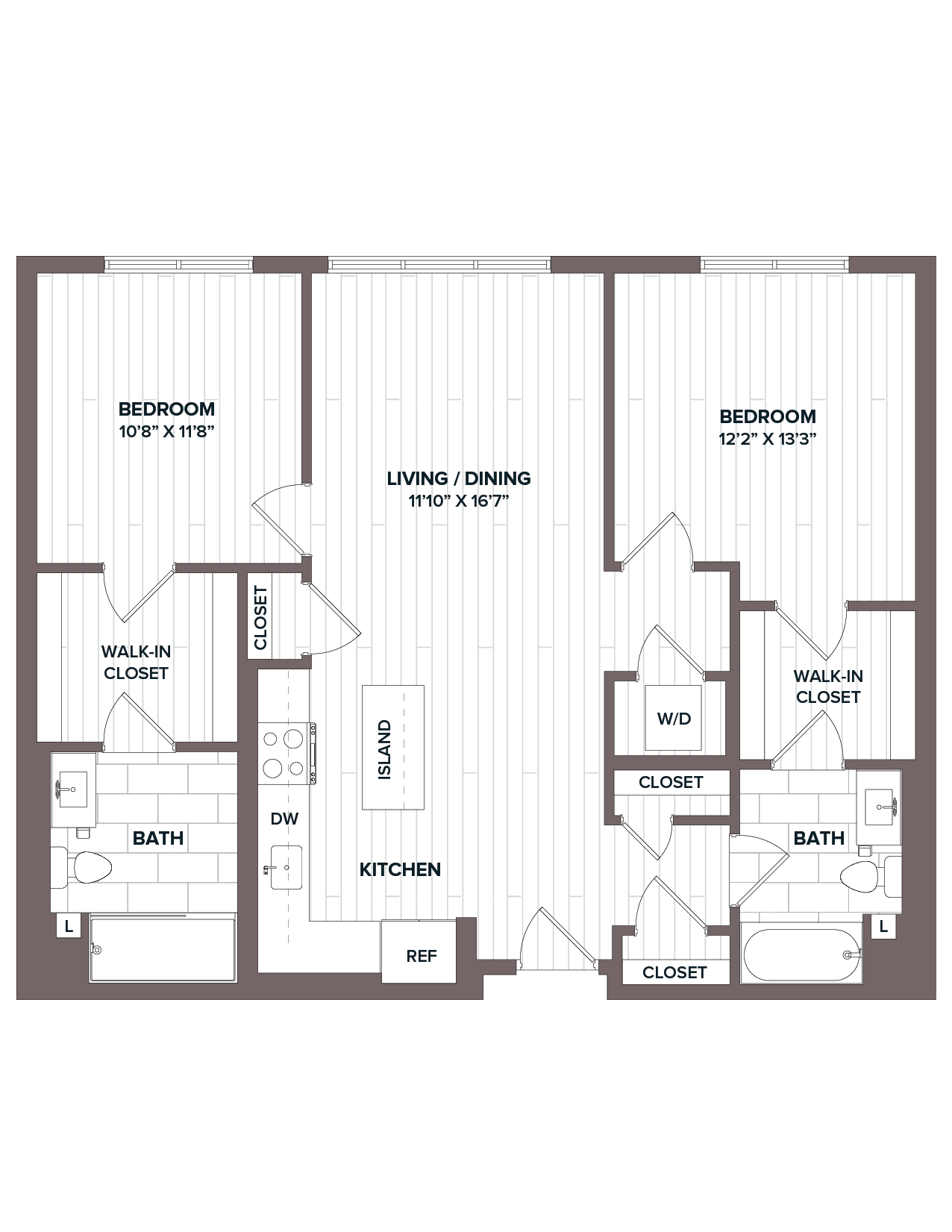 2 Bed/2 Bath - B6 Bldg C floor plan
