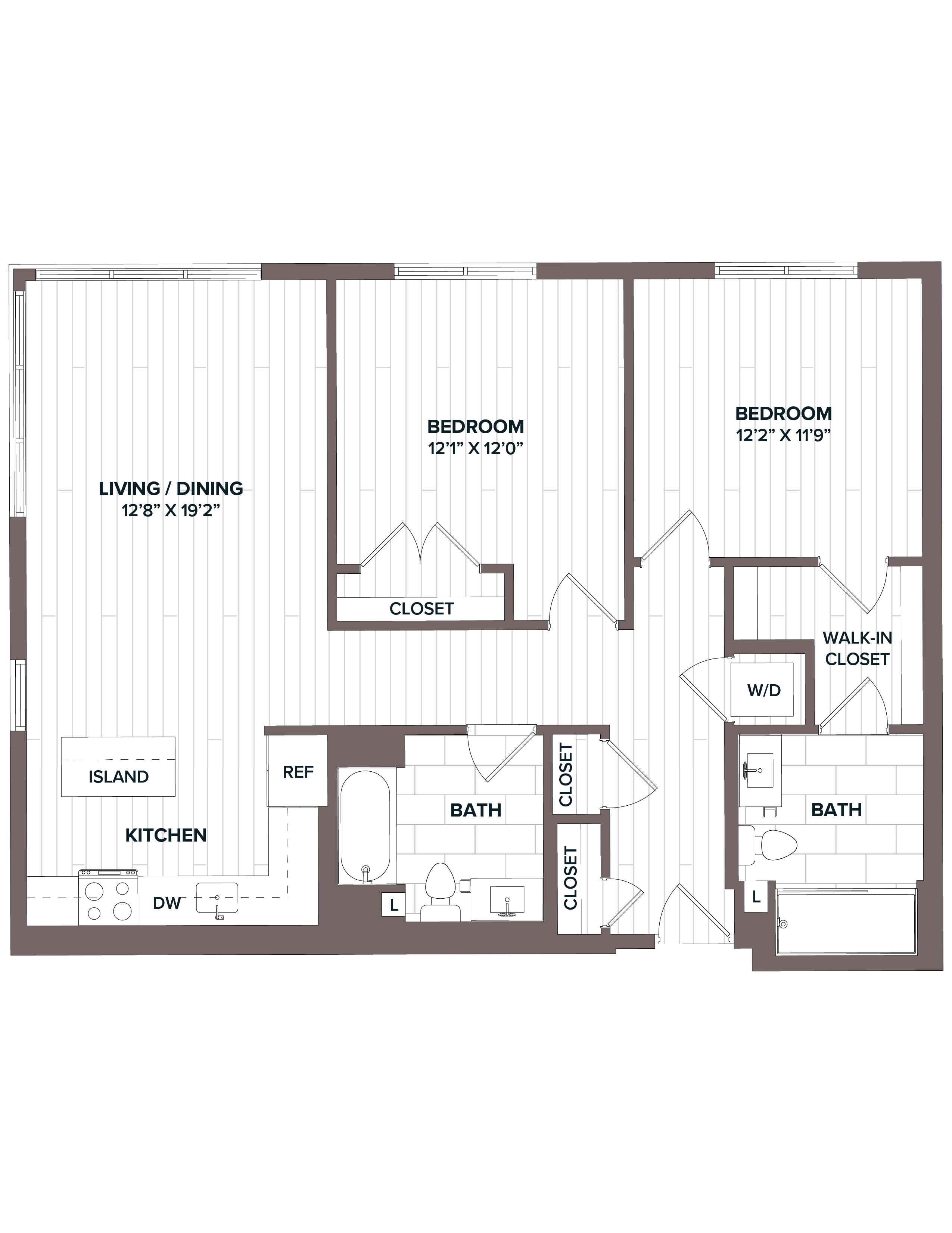 2 Bed/2 Bath - B3 Bldg C floor plan
