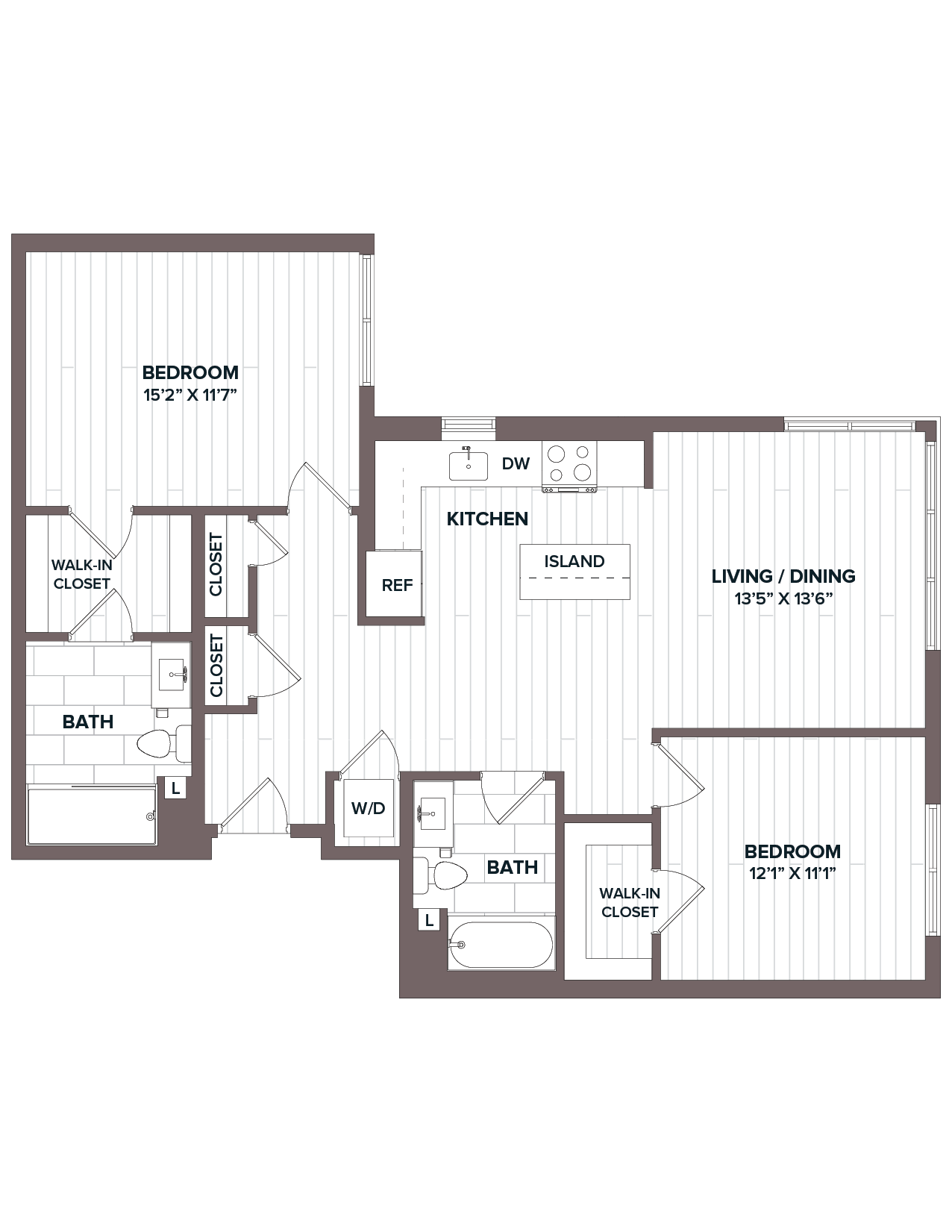 2 Bed/2 Bath - B4 Bldg C floor plan