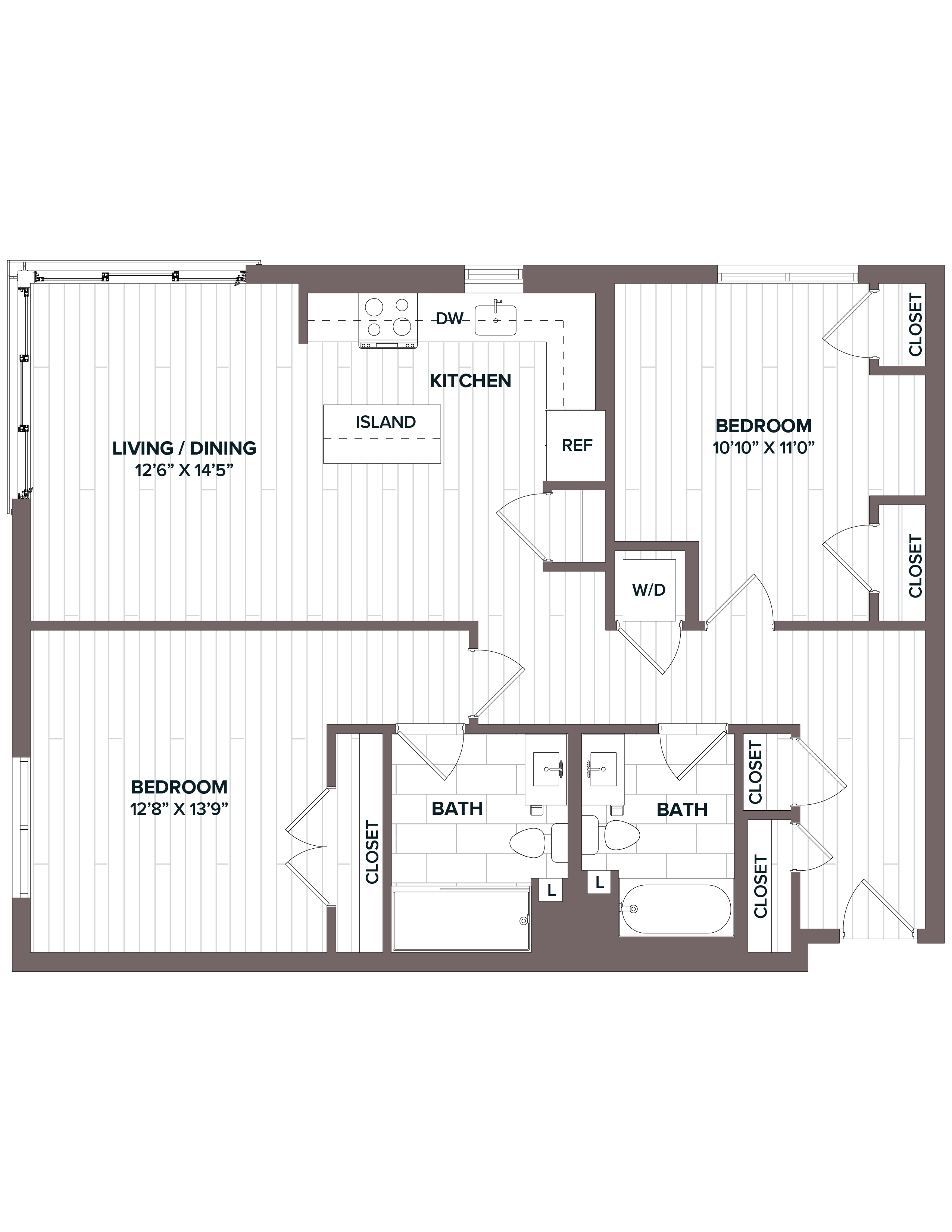 2 Bed/2 Bath -B2 Bldg C floor plan