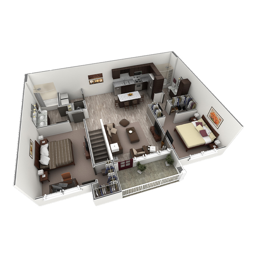 2 BR Grand Overlook Garage floor plan