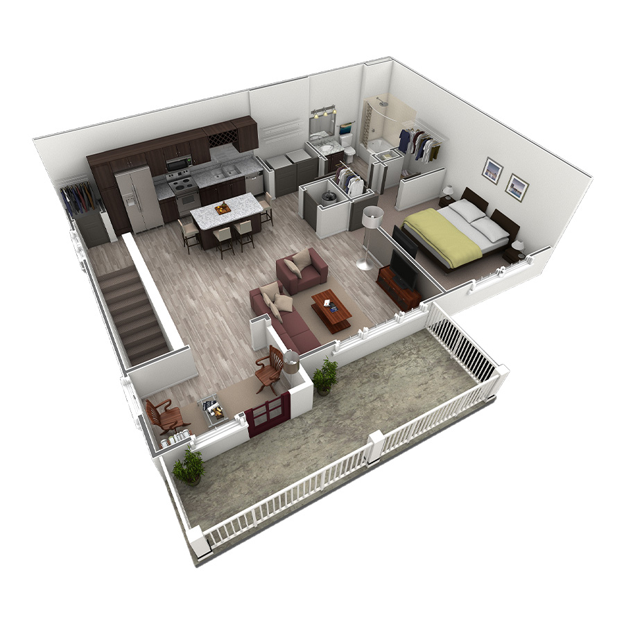 1 BR Grand Overlook floor plan