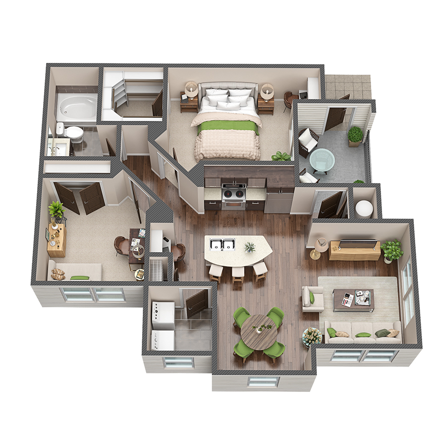 A4 - 1x1 floor plan