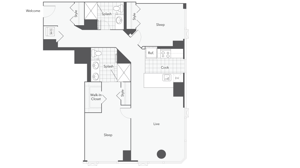 Unit 3912 floor plan