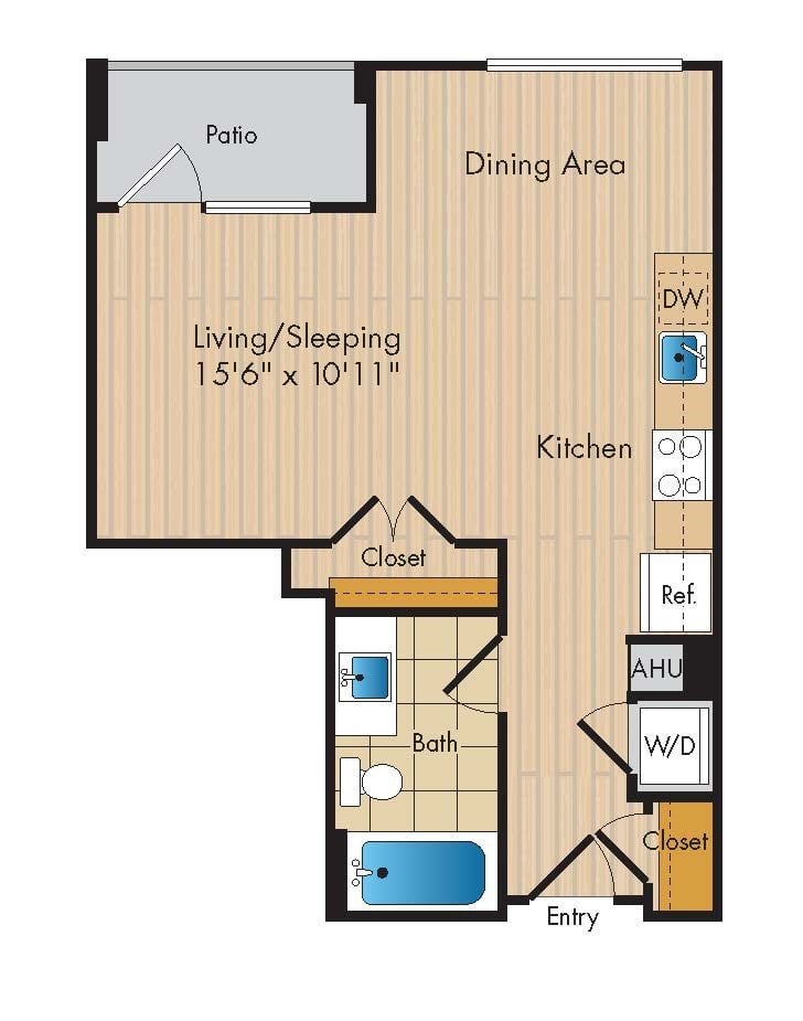 Studio-S2b floor plan
