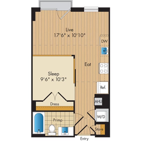 Studio-S1a floor plan