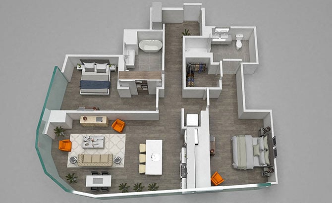 Unit 808 floor plan