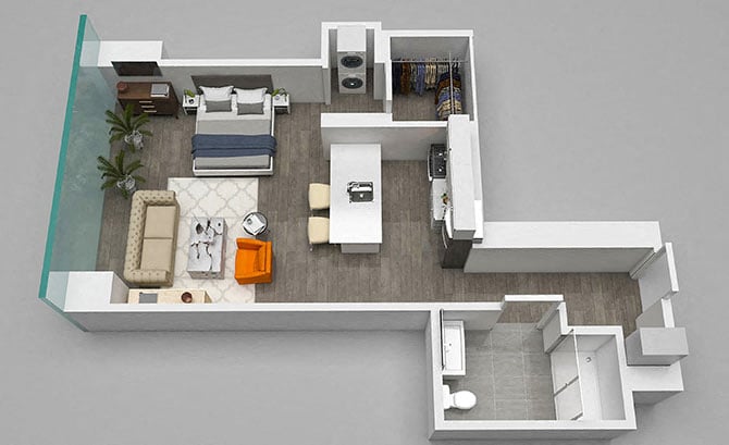 Unit 1812 floor plan