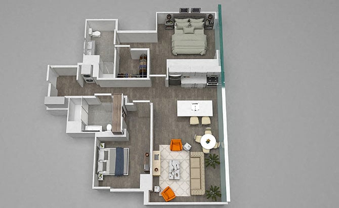 Two Bedroom 02 floor plan