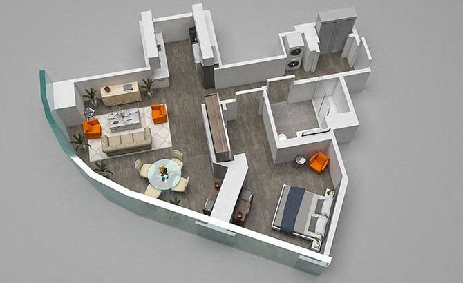 One Bedroom 04 floor plan