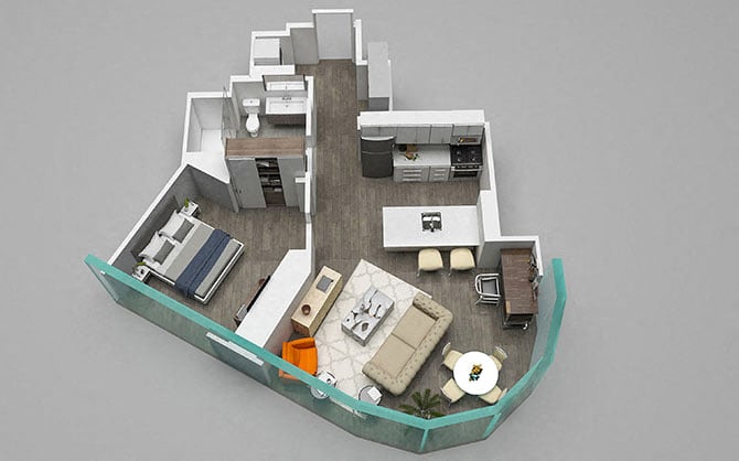 Unit 1703 floor plan