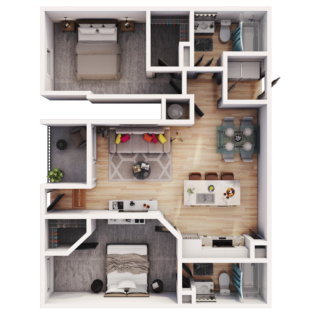 B2C floor plan