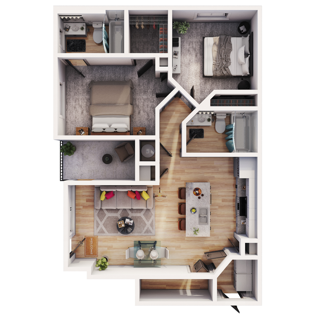 B2A floor plan