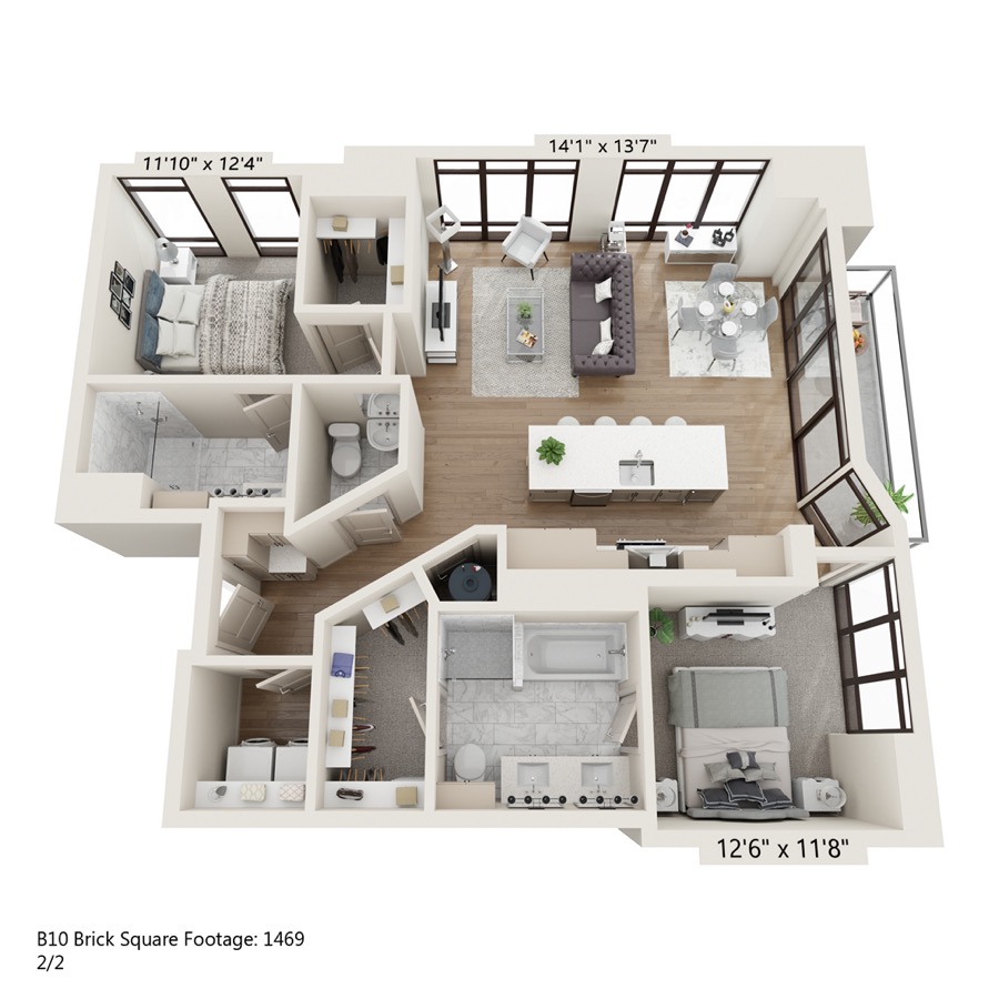 Brick 1469 floor plan