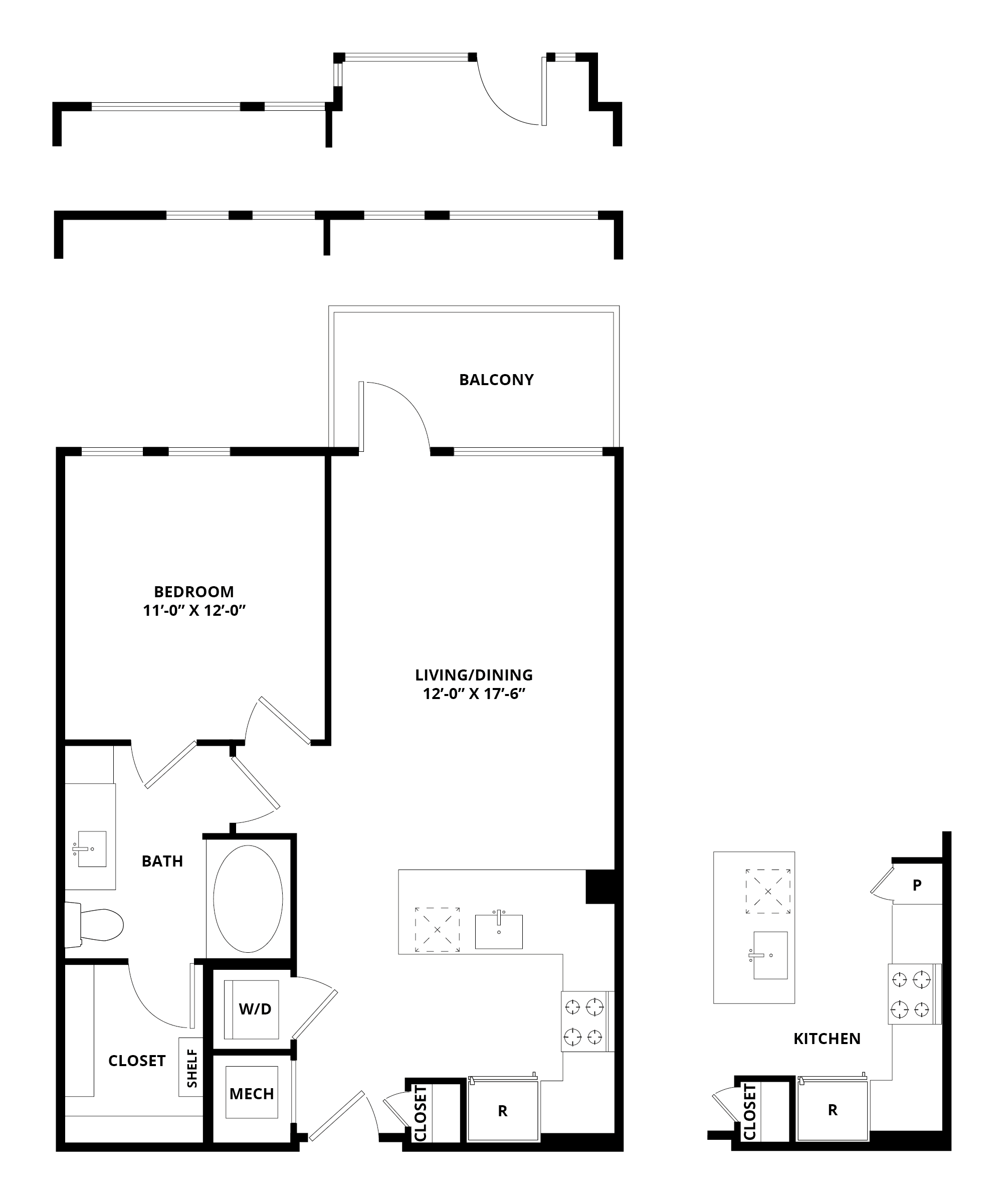 1 Bed/1 Bath-Dupont floor plan