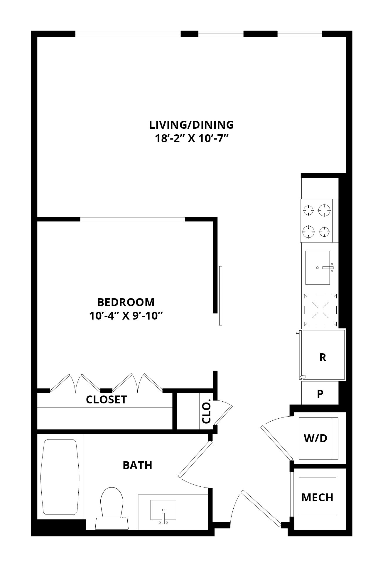Studio-Fitzgerald floor plan