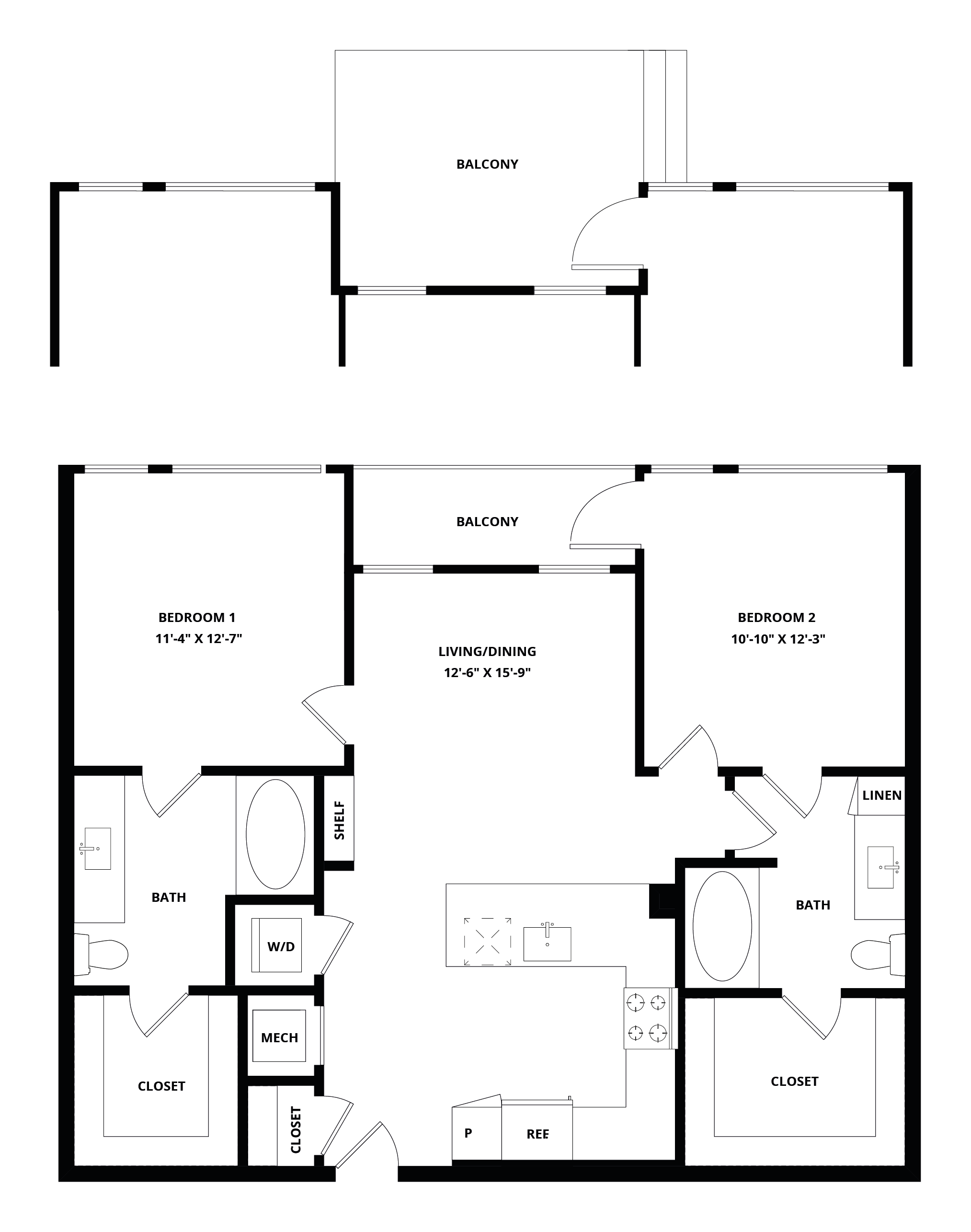 2 Bed/2 Bath-CunninghamB floor plan