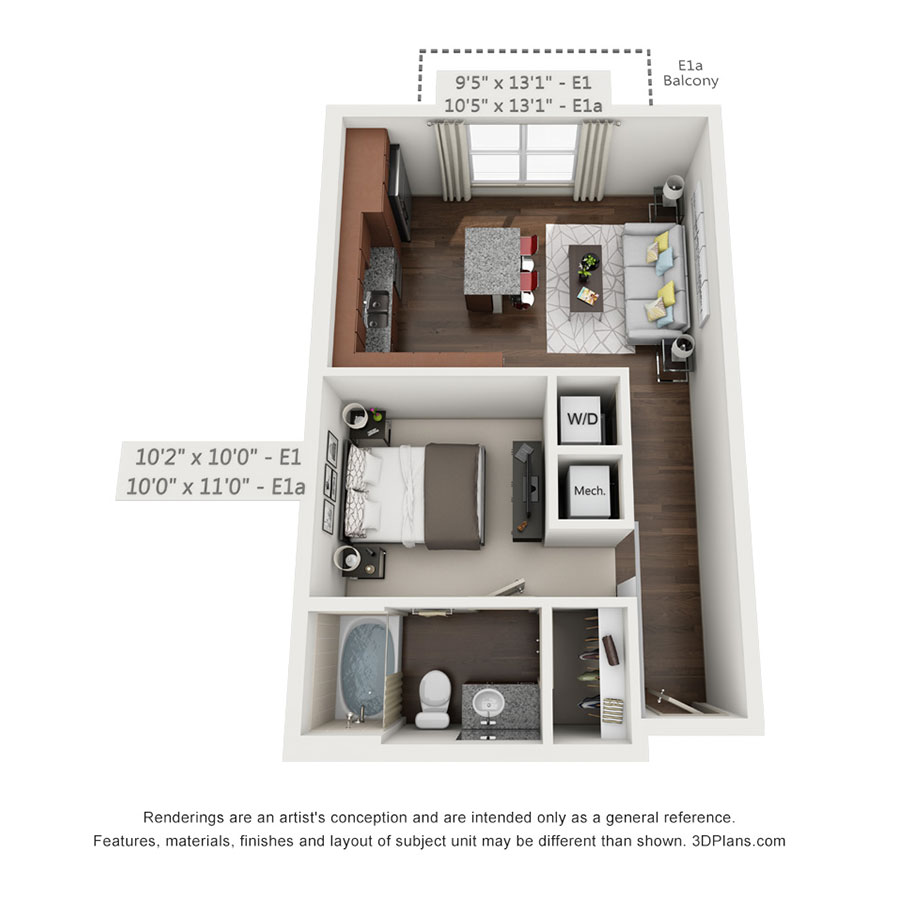 E1 floor plan