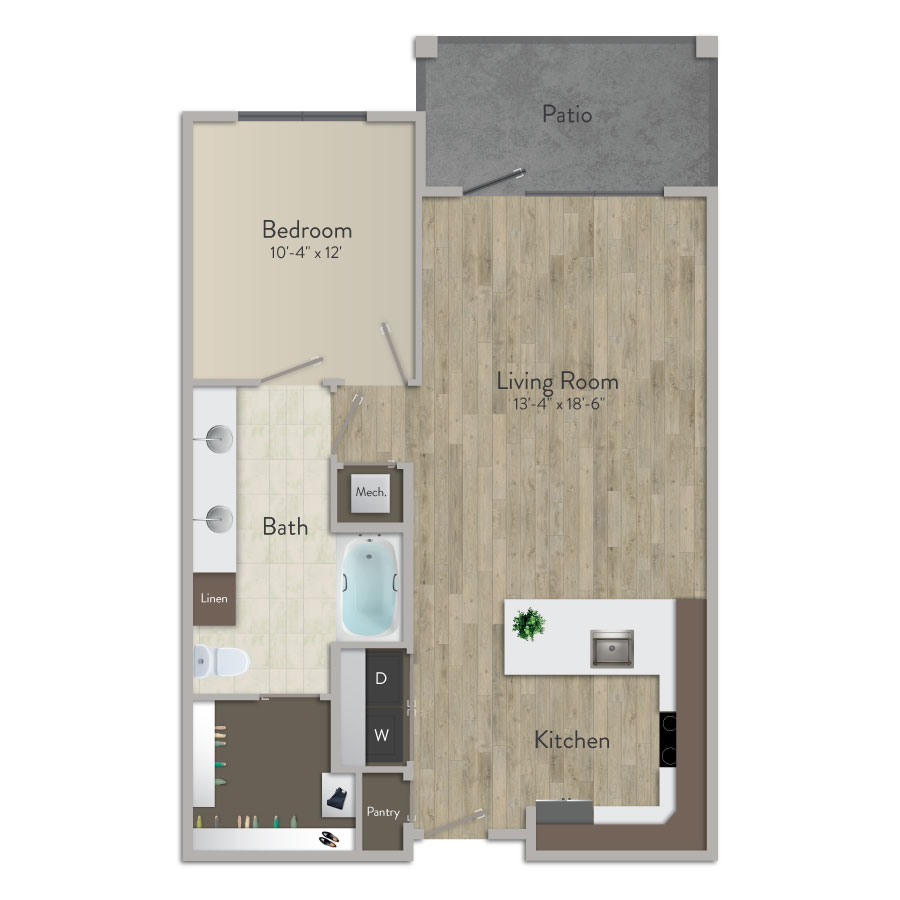 1 Bedroom Apartment – 21000 Gosling Road #2210, Spring, TX