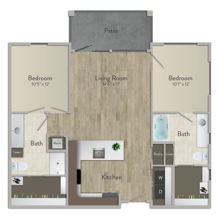 2 Bedroom Apartment – 21000 Gosling Road #6409, Spring, TX