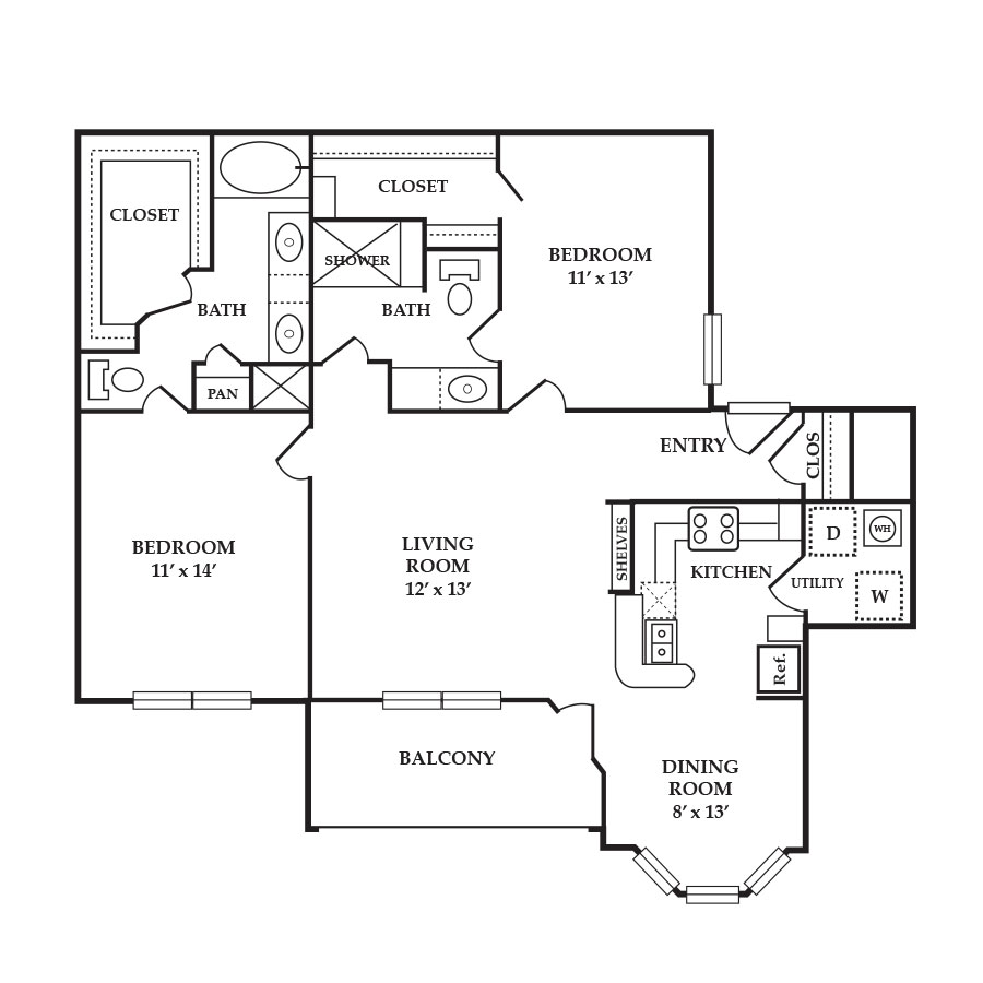 E1 floor plan