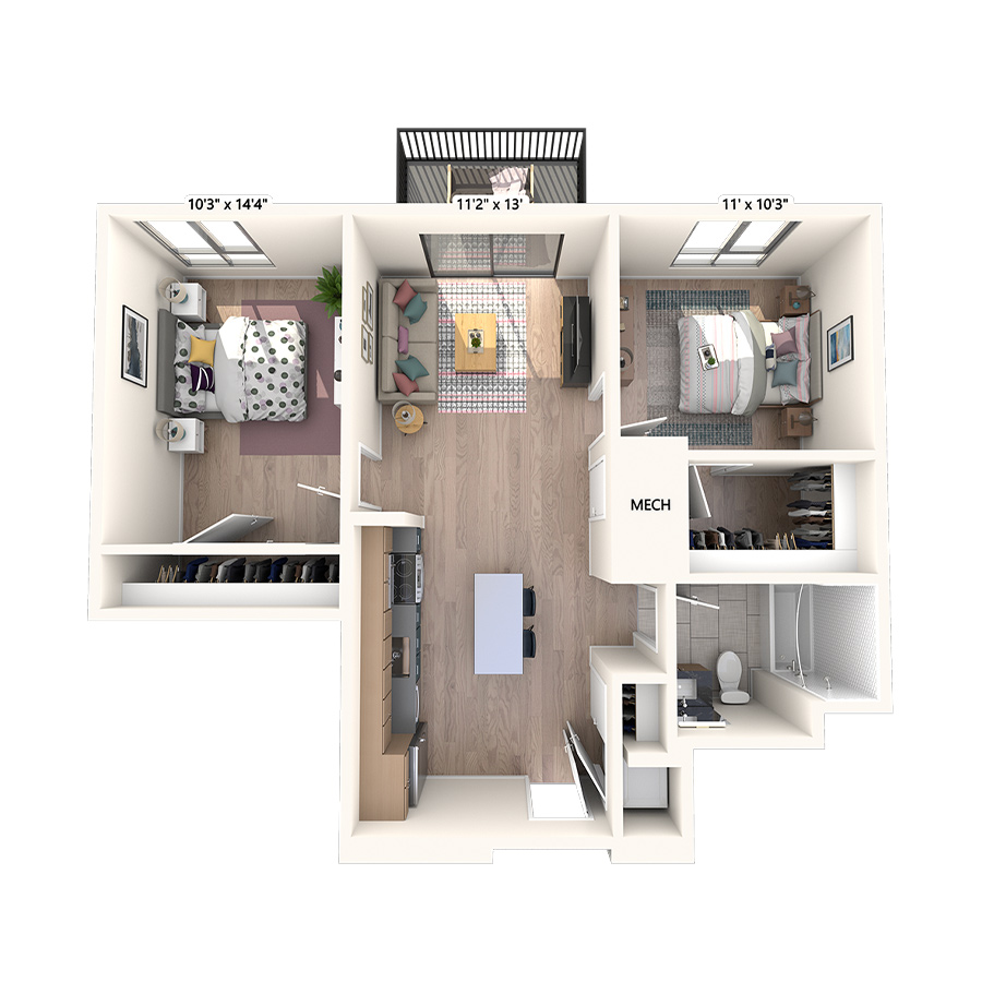 W-E1AFF floor plan