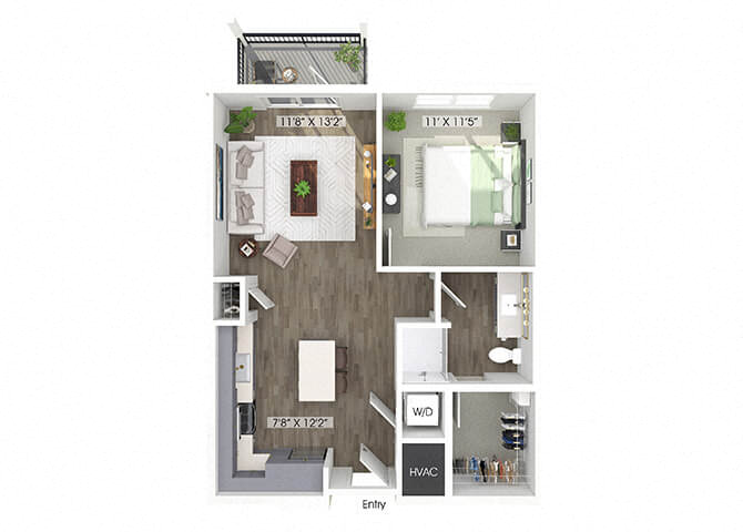 1 Bedroom Apartment – 7260 Roswell Rd. #2304, Sandy Springs, GA