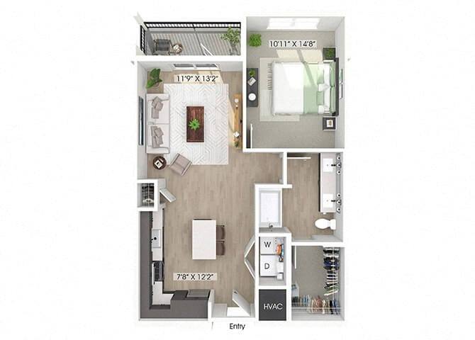 1 Bedroom Apartment – 7260 Roswell Rd. #4312, Sandy Springs, GA