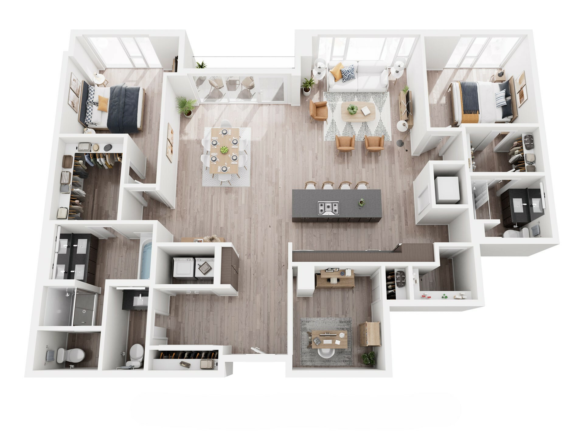 Penthouse 2 Bed, 2.5 Bath - C floor plan