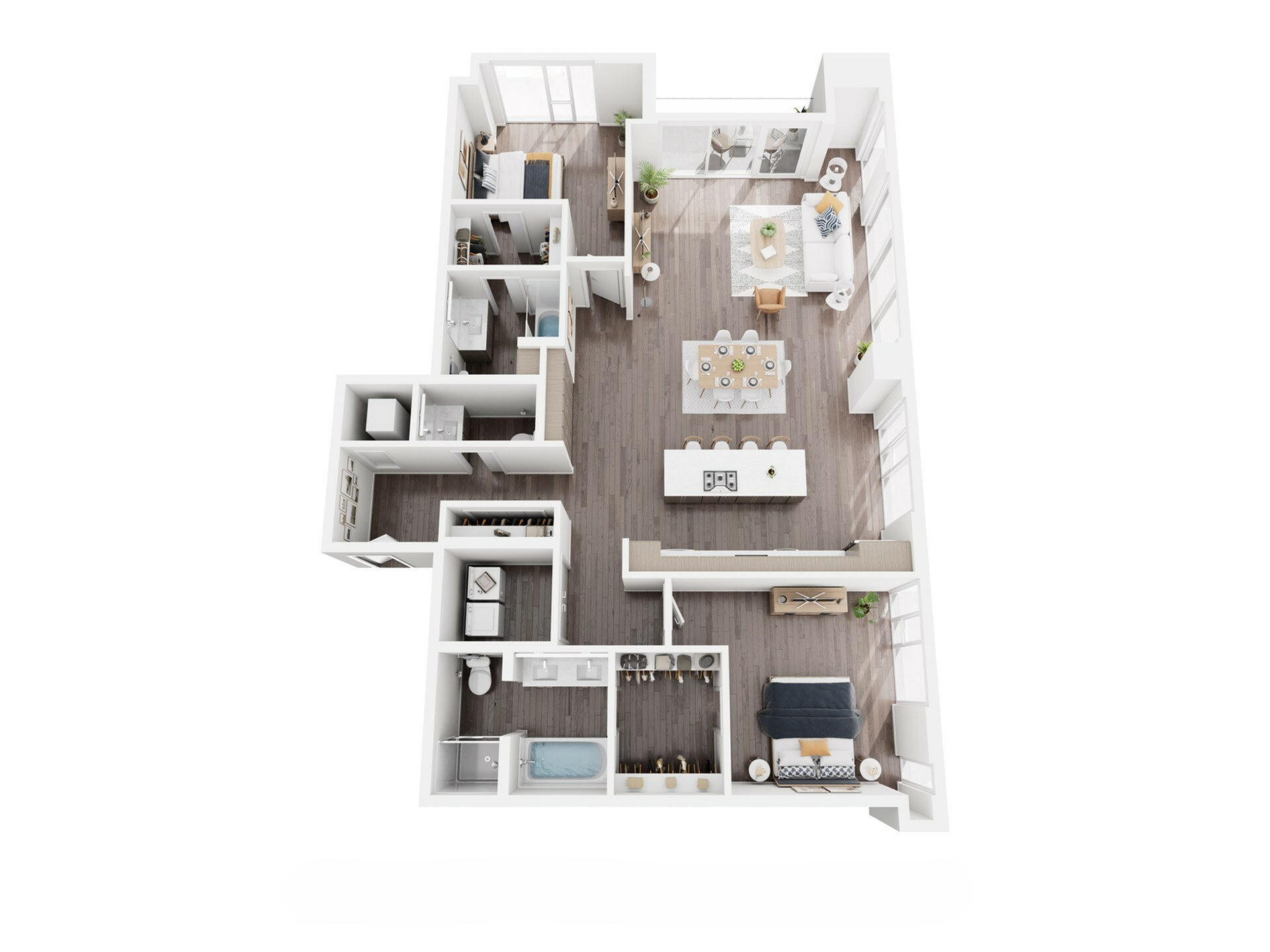 Penthouse 2 Bed, 2.5 Bath - D floor plan