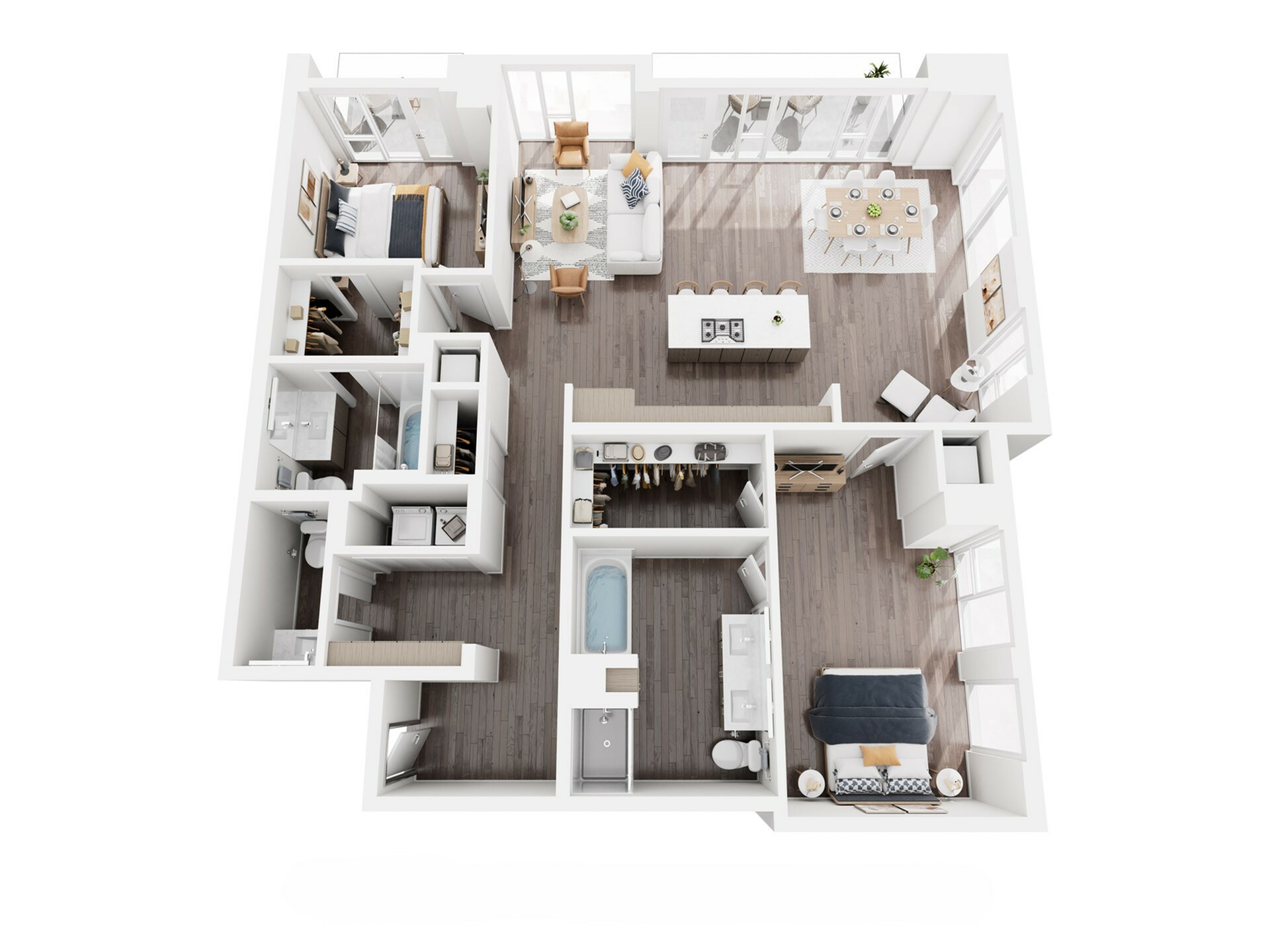 Penthouse 2 Bed, 2.5 Bath - H floor plan