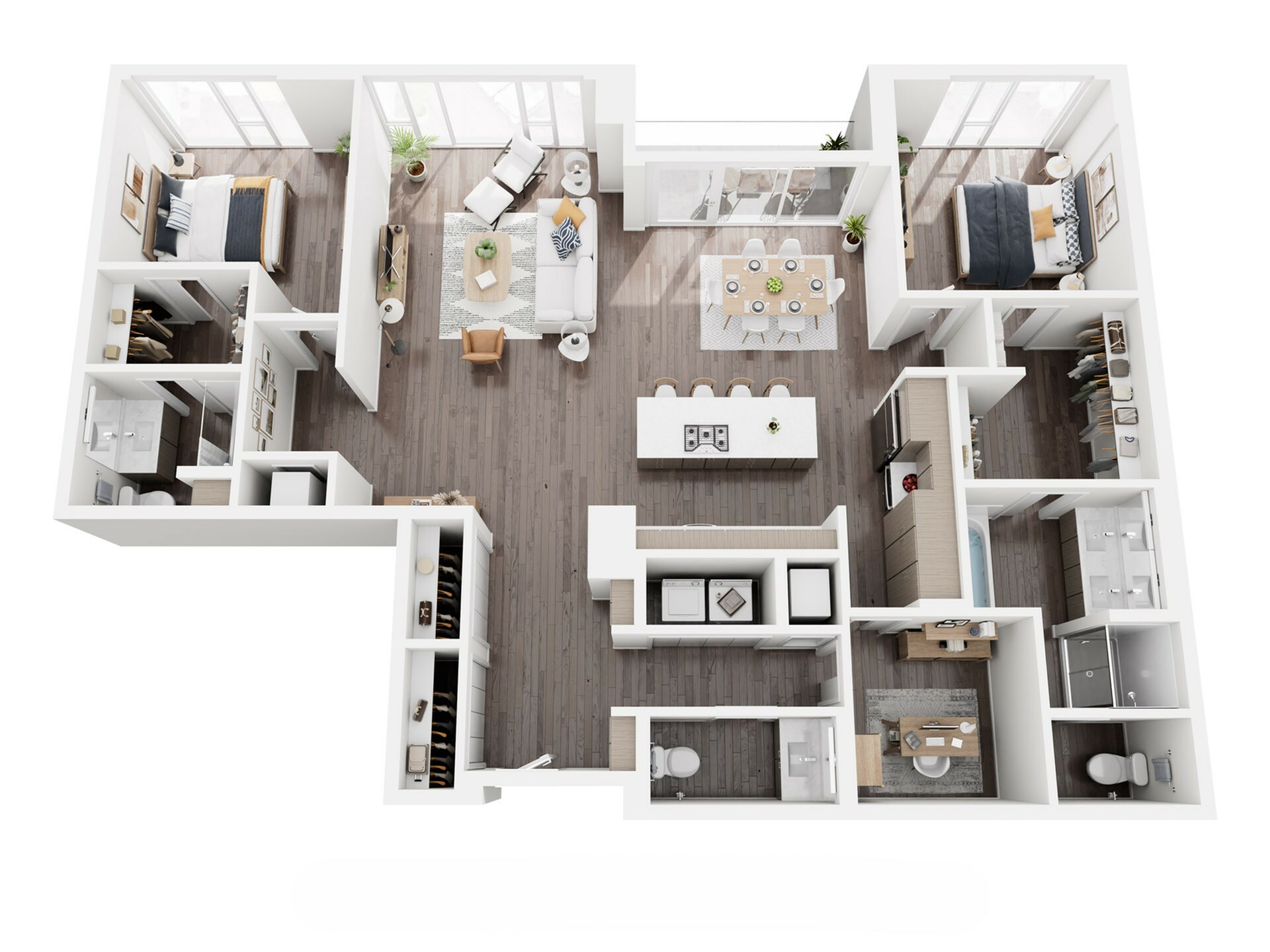 Penthouse 2 Bed, 2.5 Bath - B floor plan