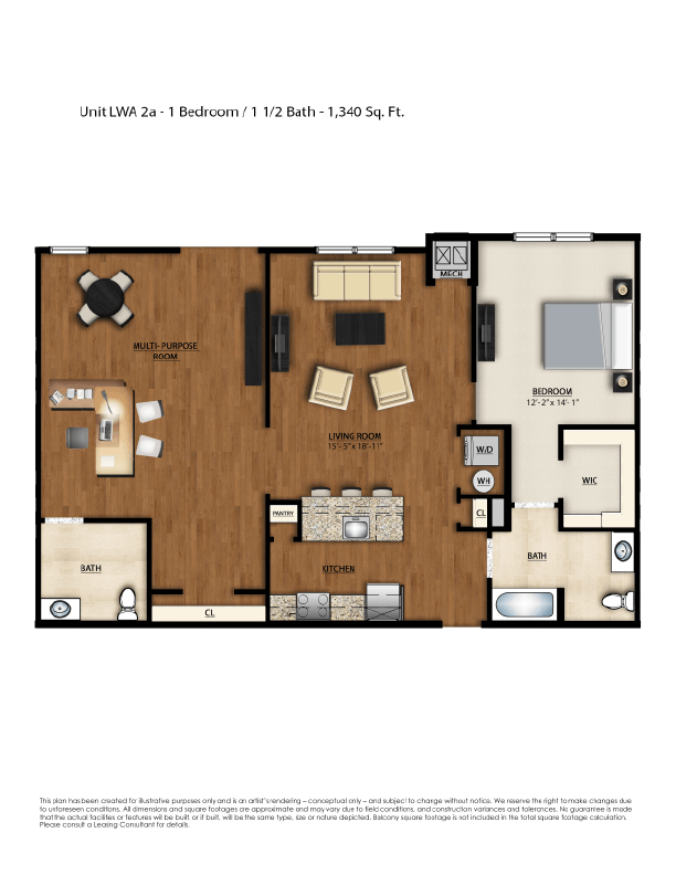 LWA2A floor plan